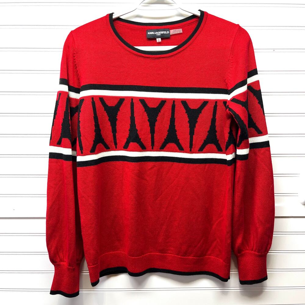 Karl Lagerfeld Alternating Eiffel Tower Graphic S… - image 2